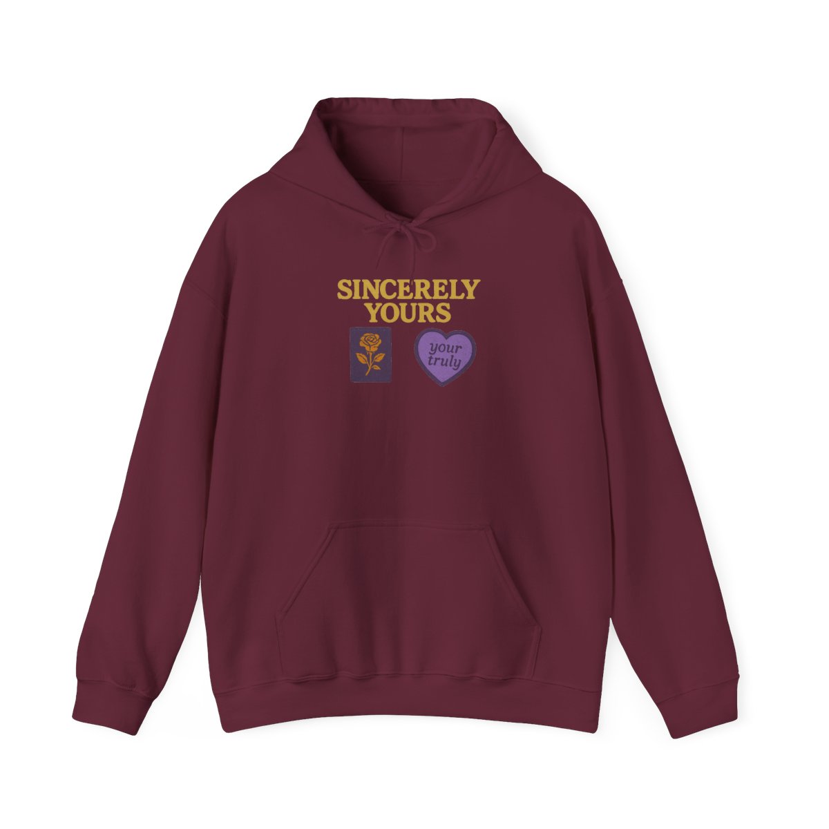 Sincerely Yours Embroidered Patches Hoodie - alternate angle 5, merchandise