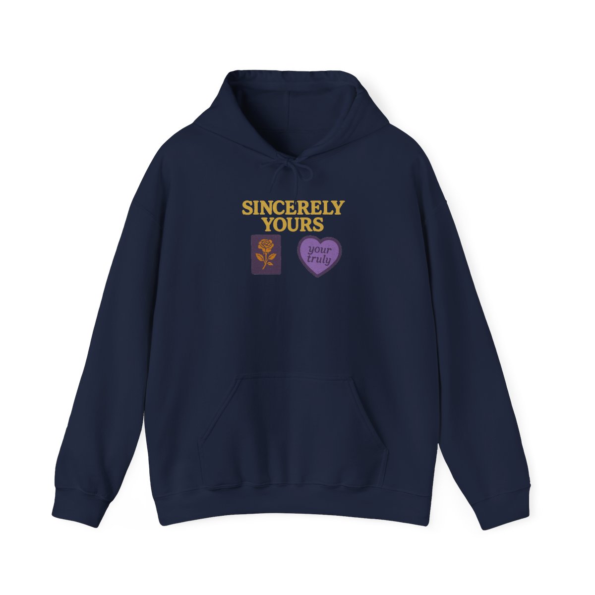 Sincerely Yours Embroidered Patches Hoodie - alternate angle 3, merchandise