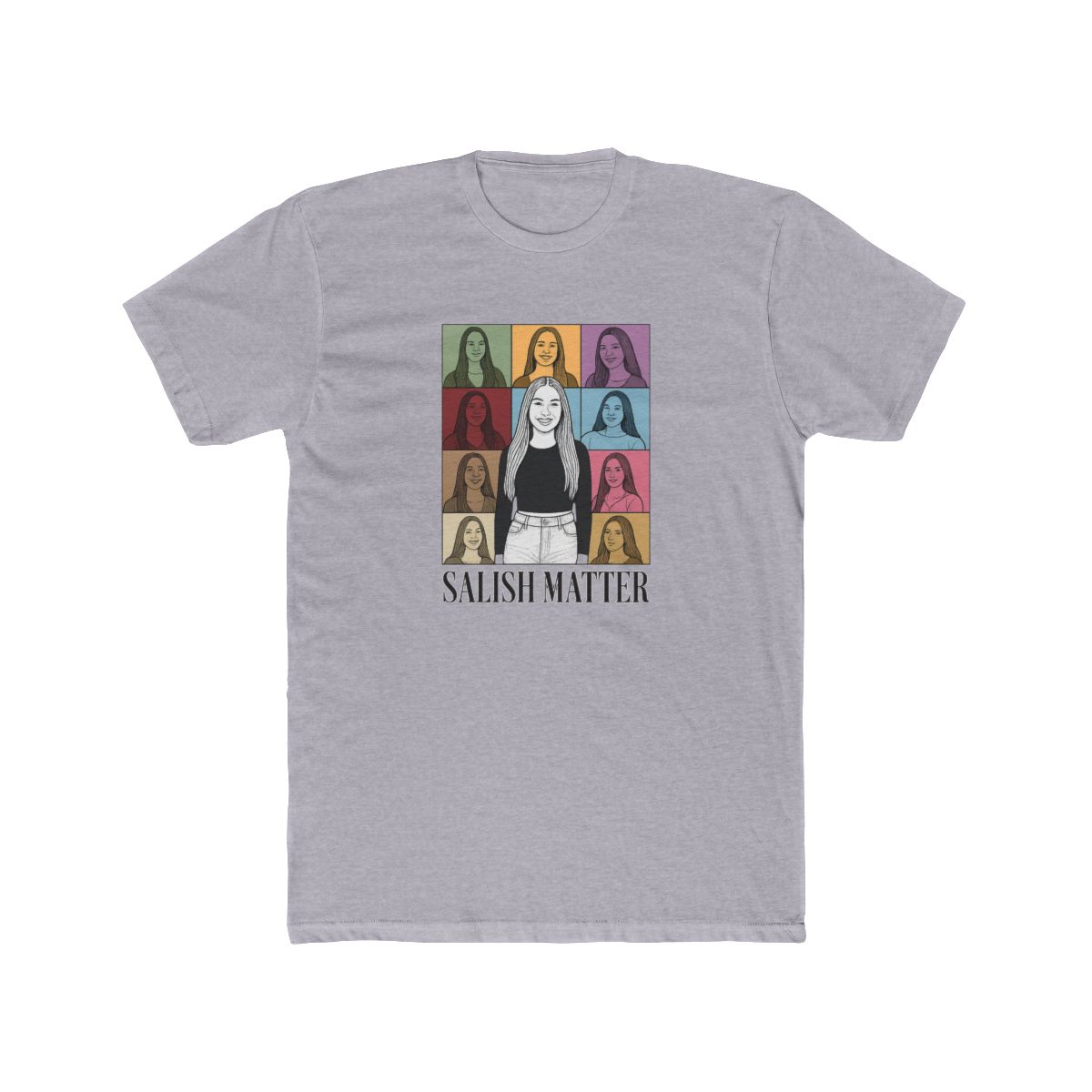 Salish Matter Pop Art Collage T Shirt - alternate angle 4, merchandise