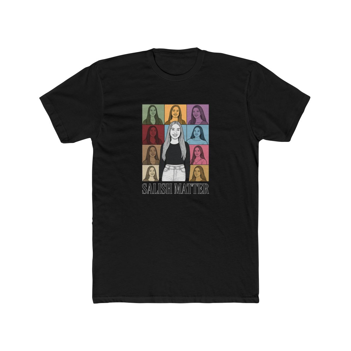 Salish Matter Pop Art Collage T Shirt - alternate angle 3, merchandise