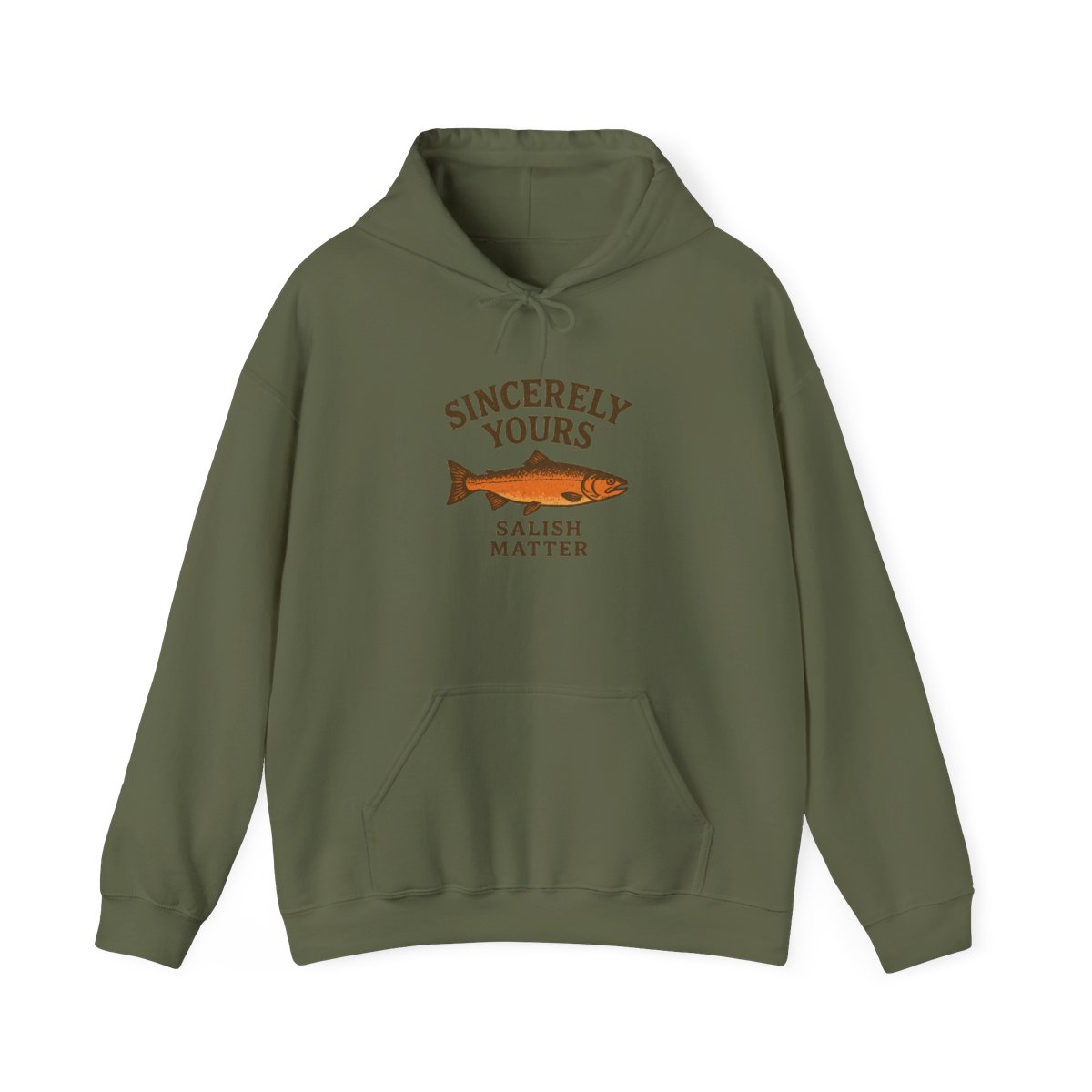 Sincerely Yours Salish Matter Minimalist Pullover Hoodie - PNW Heritage Gift - alternate angle 4, merchandise