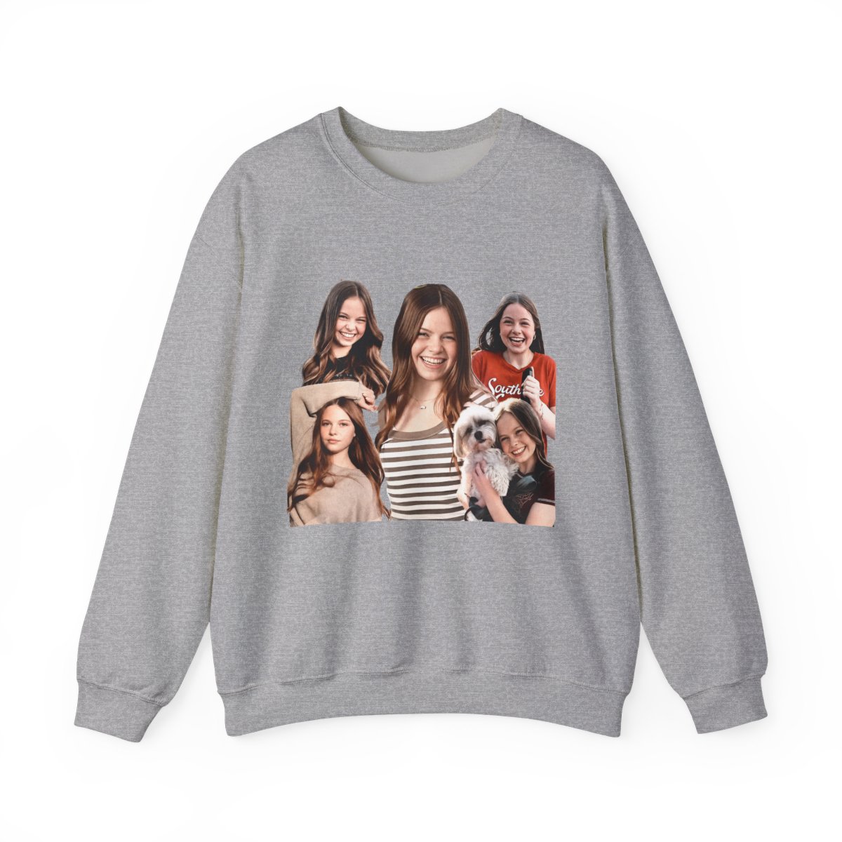 Dark grey Sweatshirts with a pink and silver gradient graphic that reads "SALISH Matter". The graphic includes multiple images of a person. The shirt has short sleeves and a crew neck - alternate angle 5, merchandise