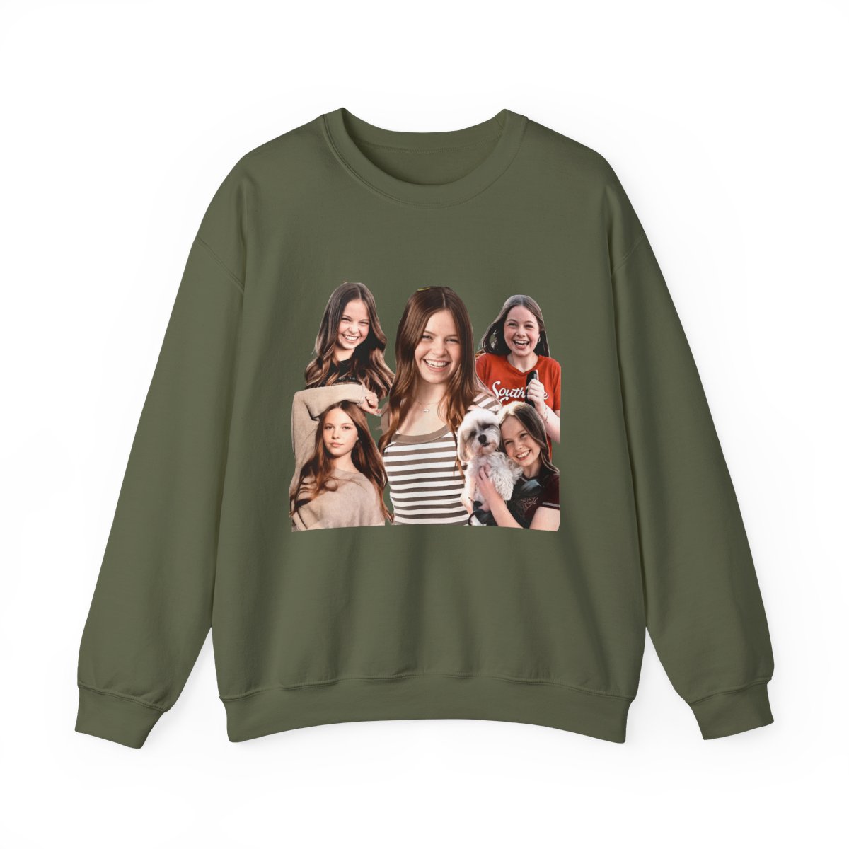 Dark grey Sweatshirts with a pink and silver gradient graphic that reads "SALISH Matter". The graphic includes multiple images of a person. The shirt has short sleeves and a crew neck - alternate angle 2, merchandise