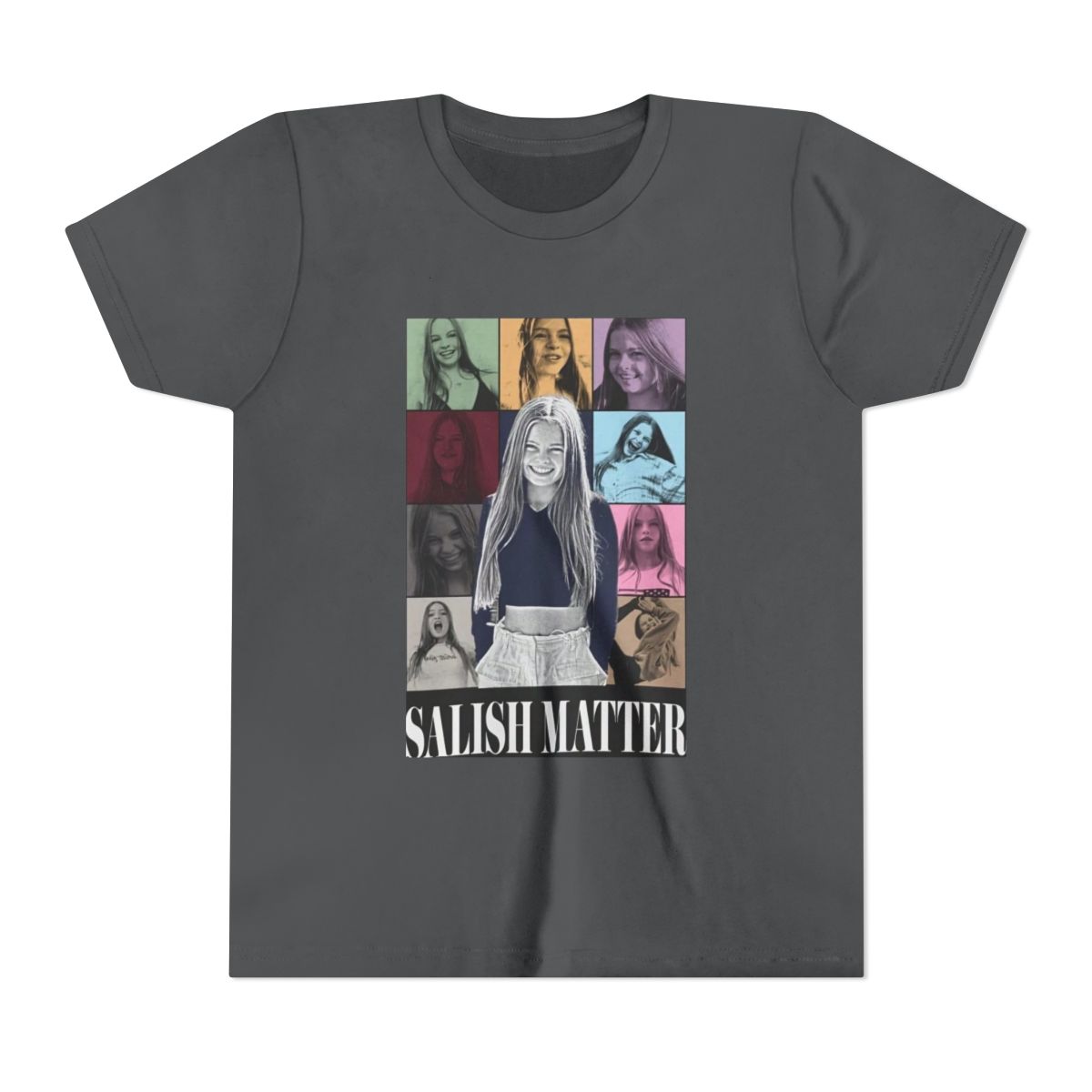 Salish Matter Pop Art Collage Kids T Shirt - alternate angle 5, merchandise