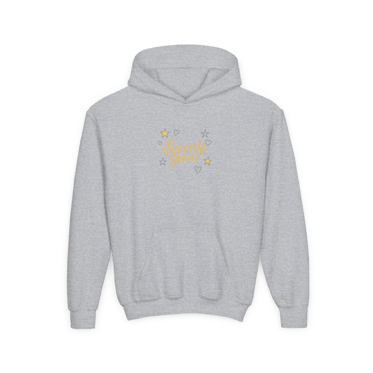 Sincerely Yours Stars and Hearts Kids Hoodie - alternate angle 2, merchandise