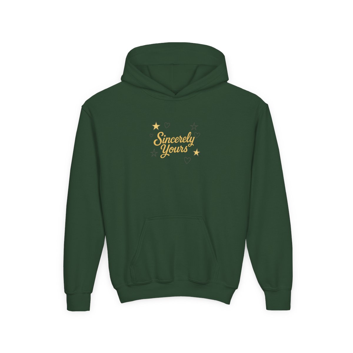 Sincerely Yours Stars and Hearts Kids Hoodie - alternate angle 3, merchandise