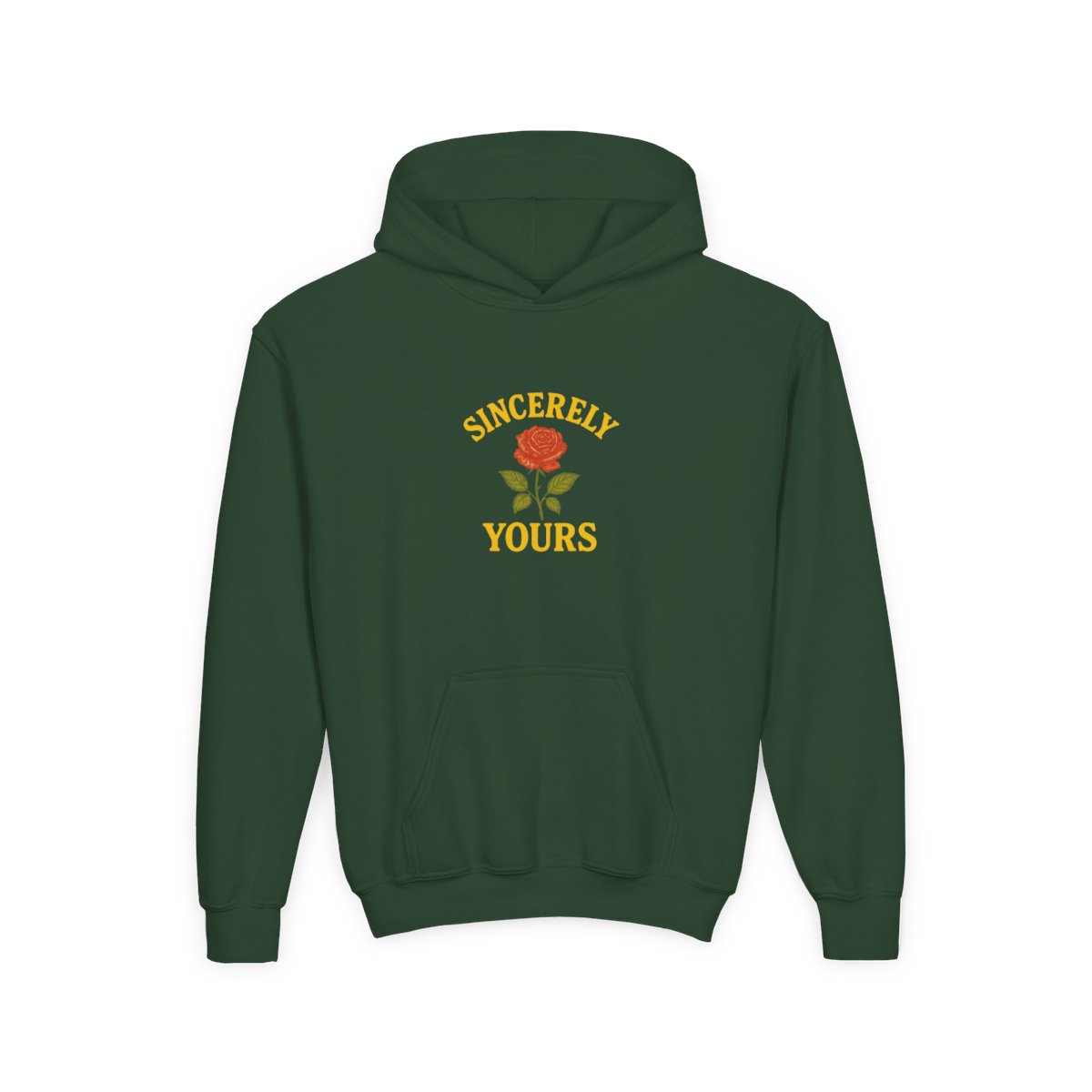 Salish Matter Sincerely Yours Punny Yellow Kids Hoodie - alternate angle 3, merchandise
